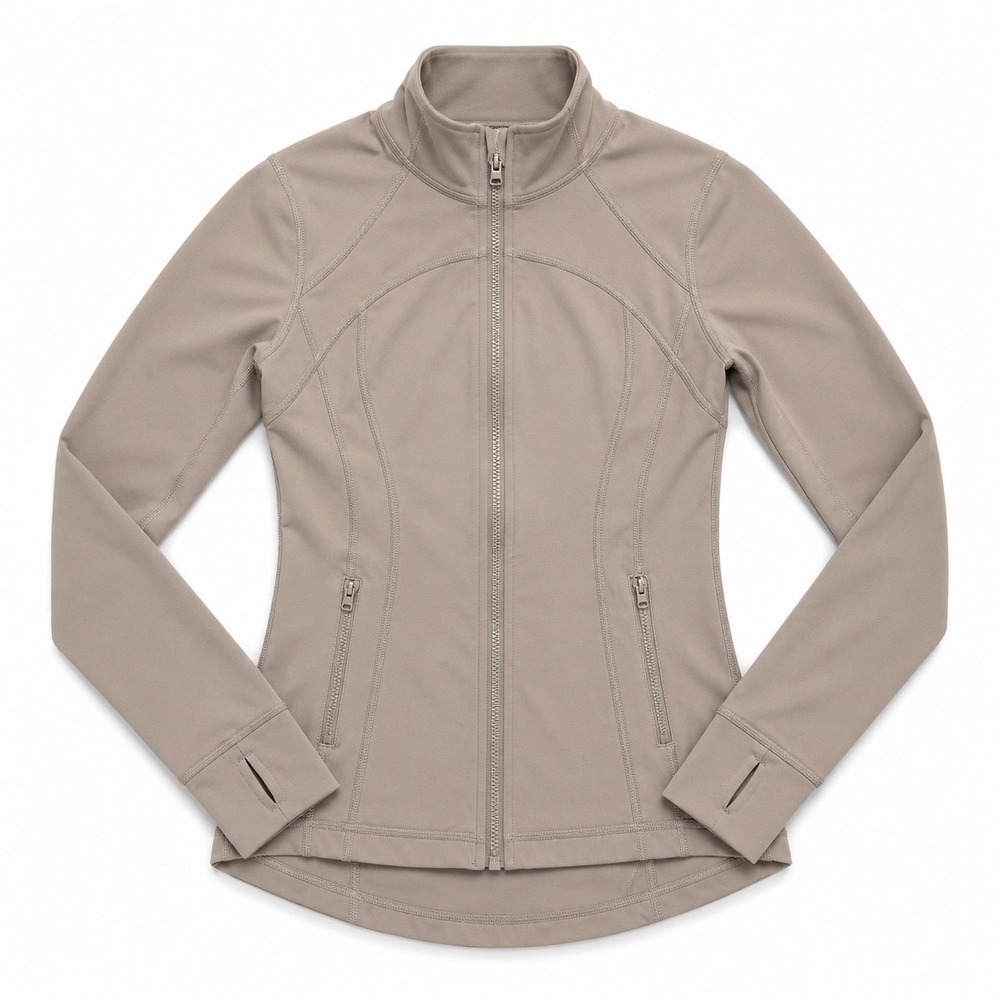 Lululemon Define Jacket Full Zip Athletic Yoga Track Jacket Size 4 Gray Gym